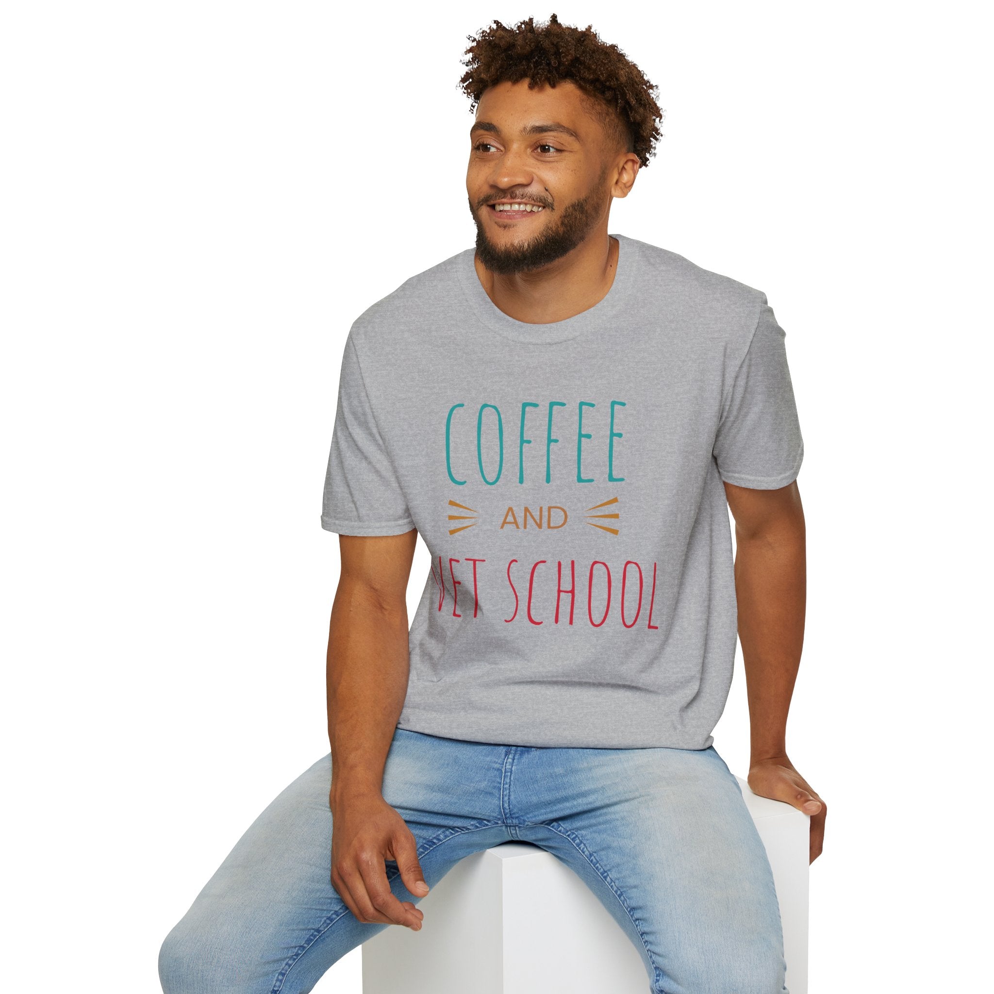 Coffee and Vet School T-Shirt — Veterinary Student Gift