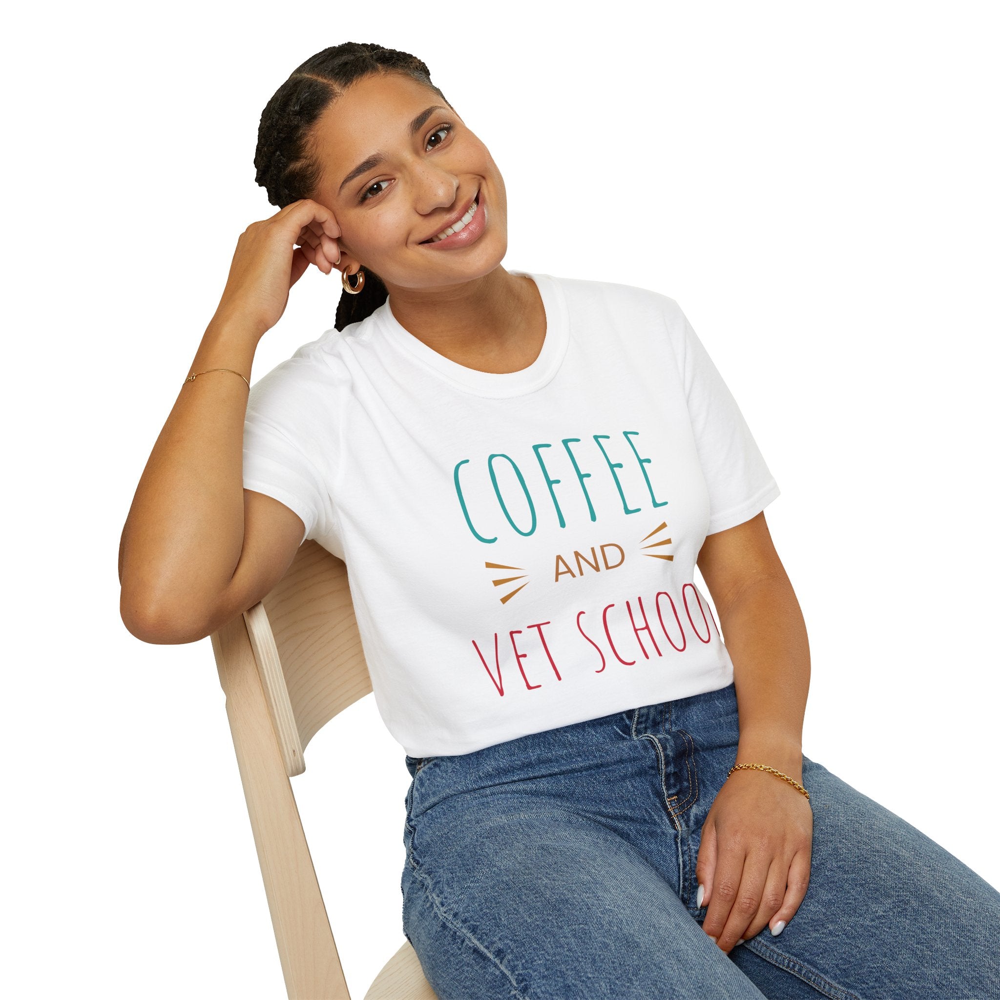 Coffee and Vet School T-Shirt — Veterinary Student Gift