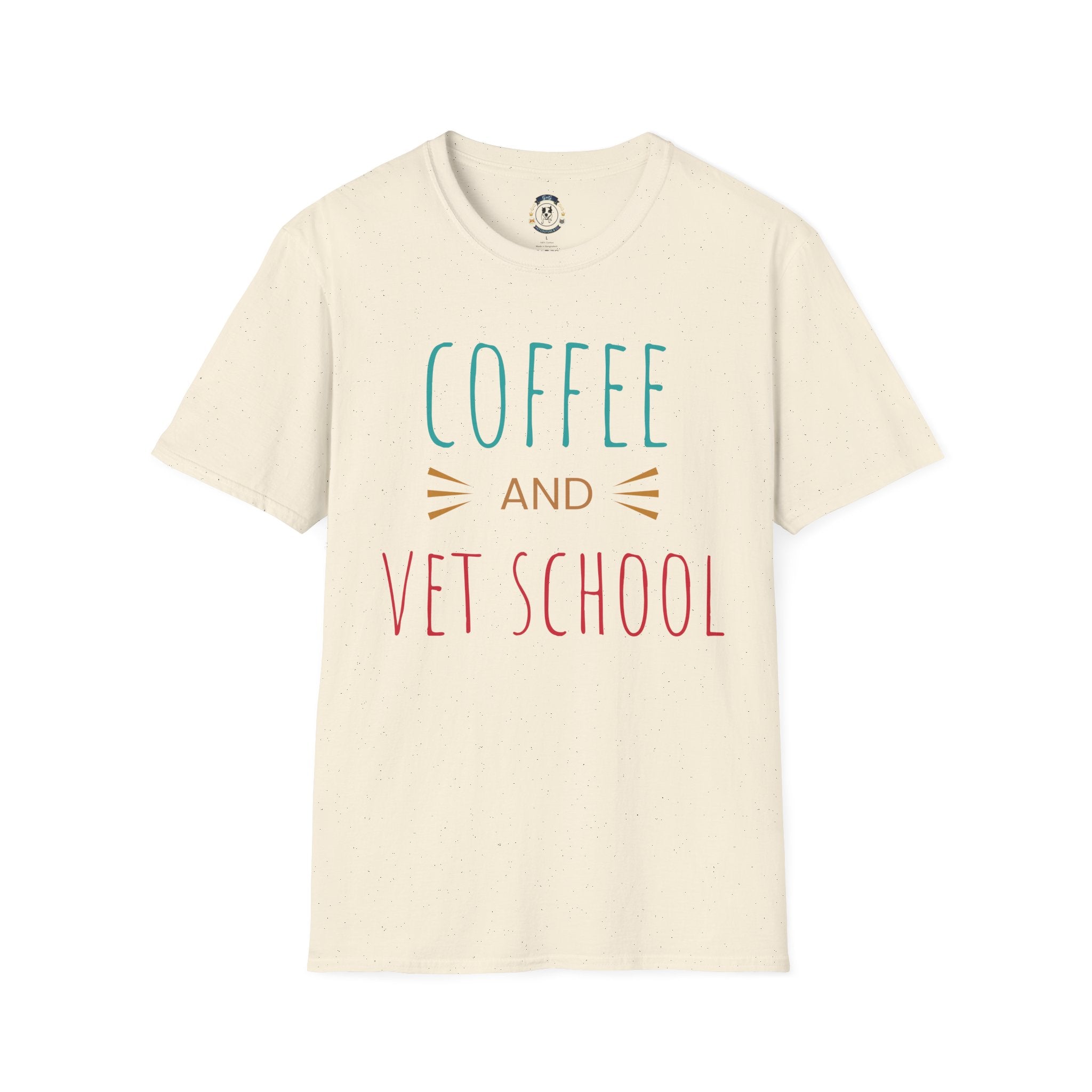 Coffee and Vet School T-Shirt — Veterinary Student Gift