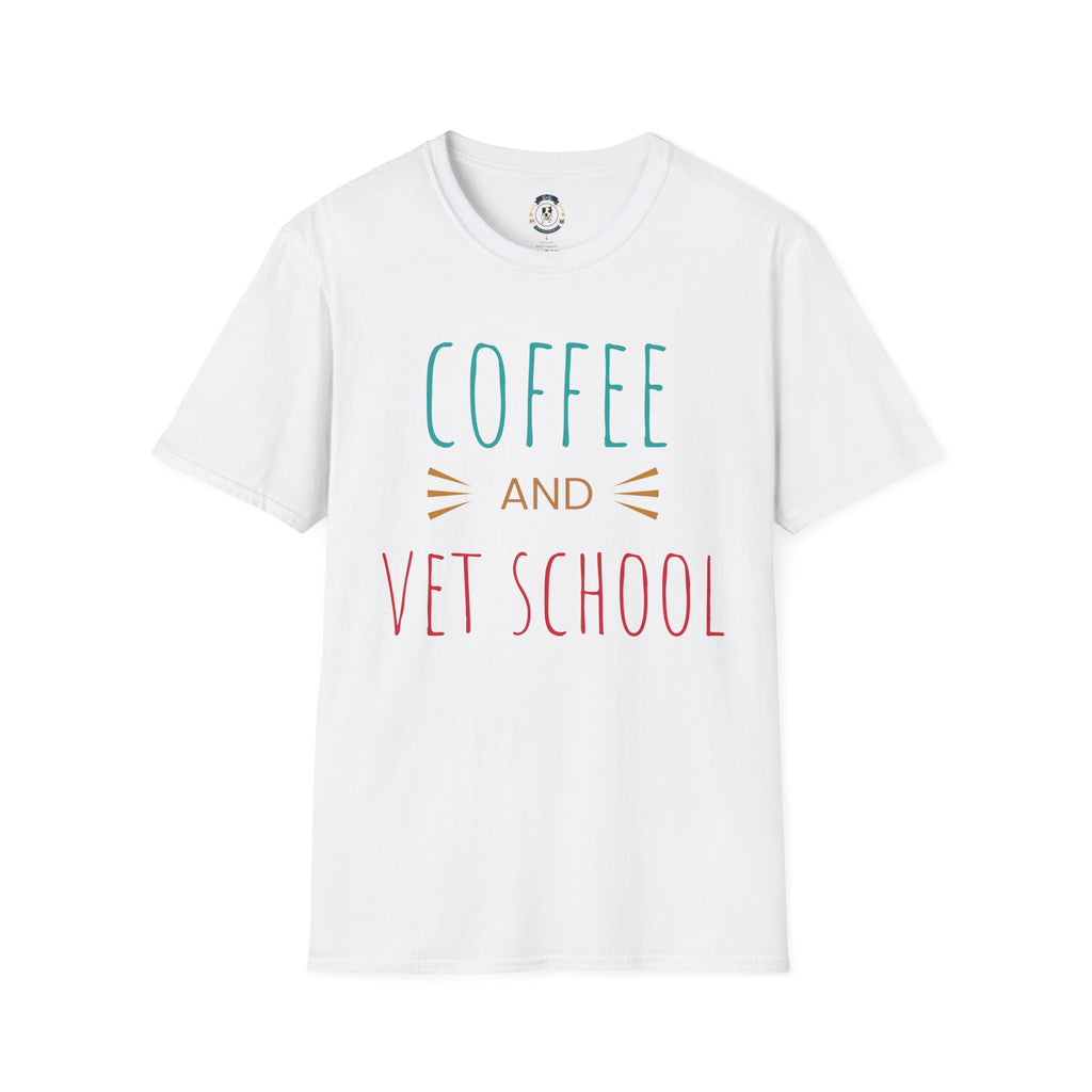 Coffee and Vet School T-Shirt — Veterinary Student Gift