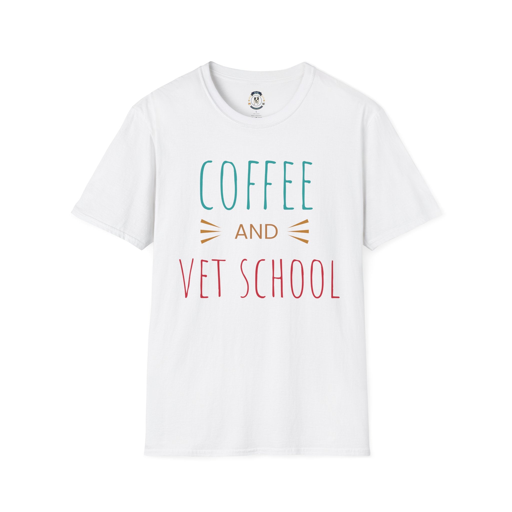 Coffee and Vet School T-Shirt — Veterinary Student Gift