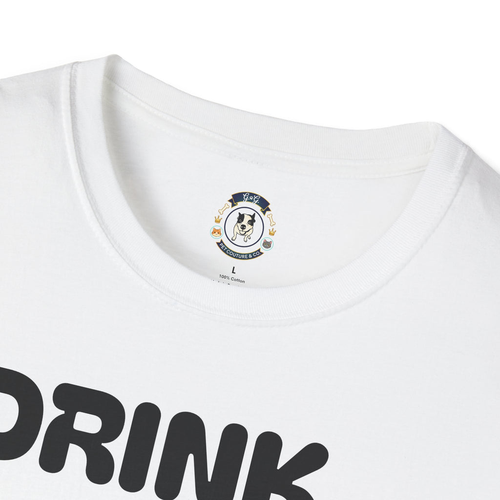 Drink Coffee Save Animals T-Shirt — Paw Print Rescue Tee