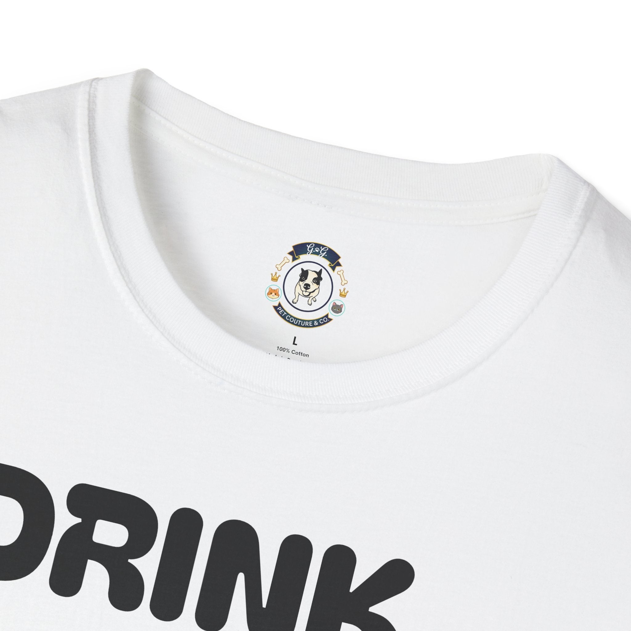 Drink Coffee Save Animals T-Shirt — Paw Print Rescue Tee