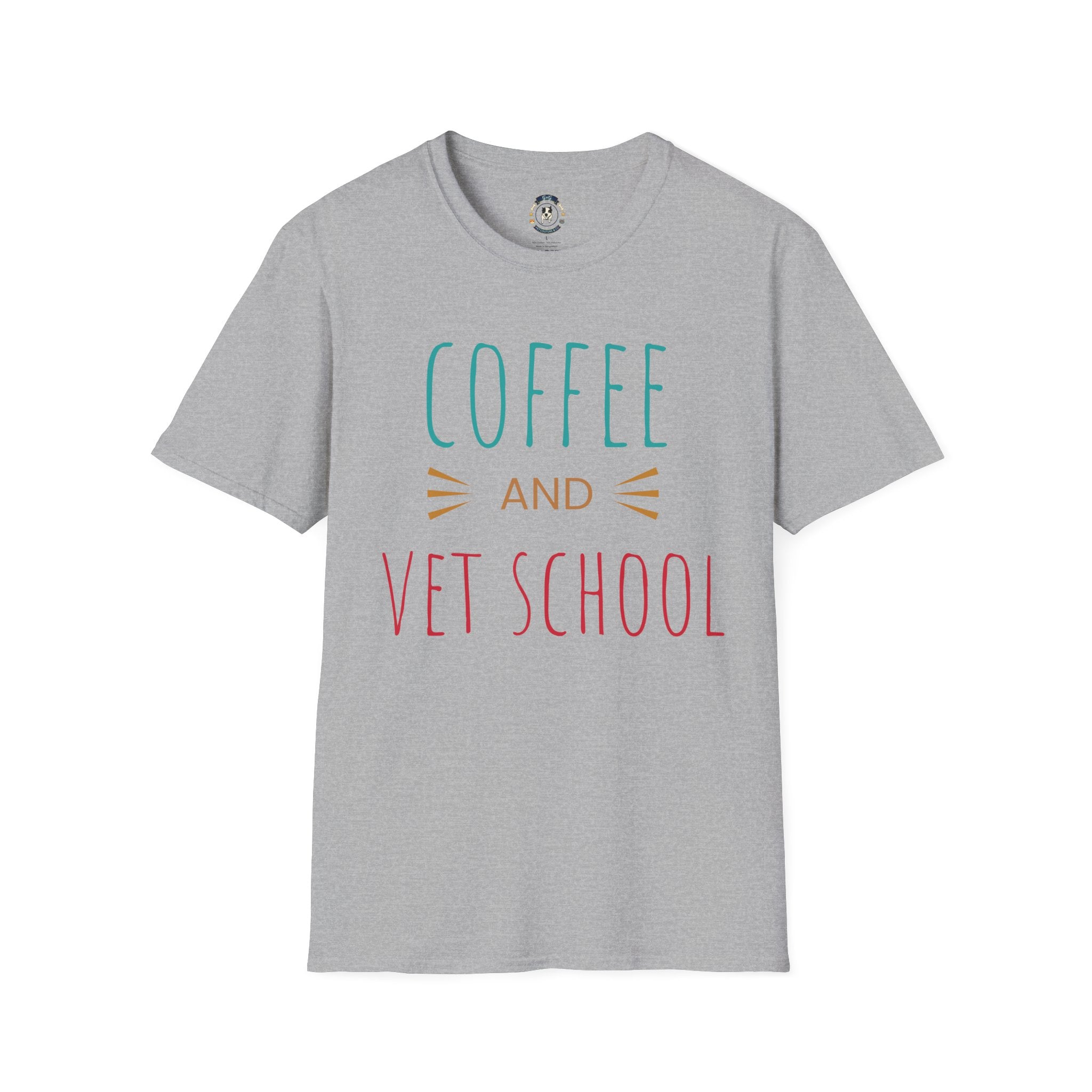 Coffee and Vet School T-Shirt — Veterinary Student Gift