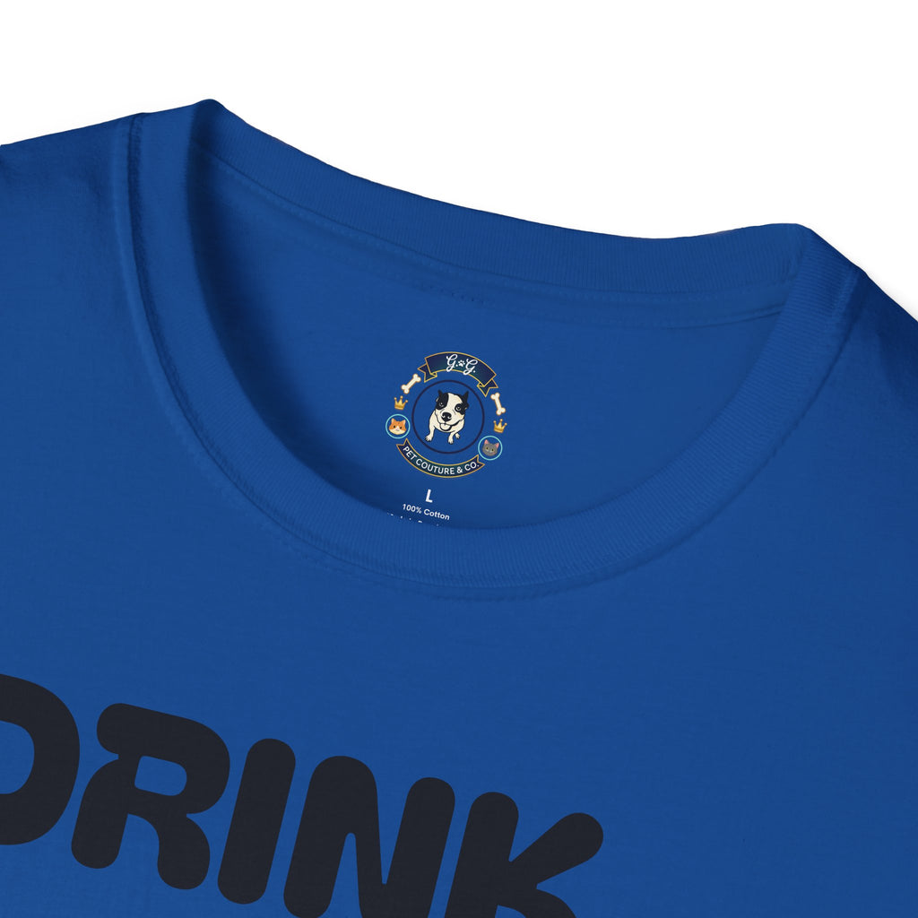 Drink Coffee Save Animals T-Shirt — Paw Print Rescue Tee