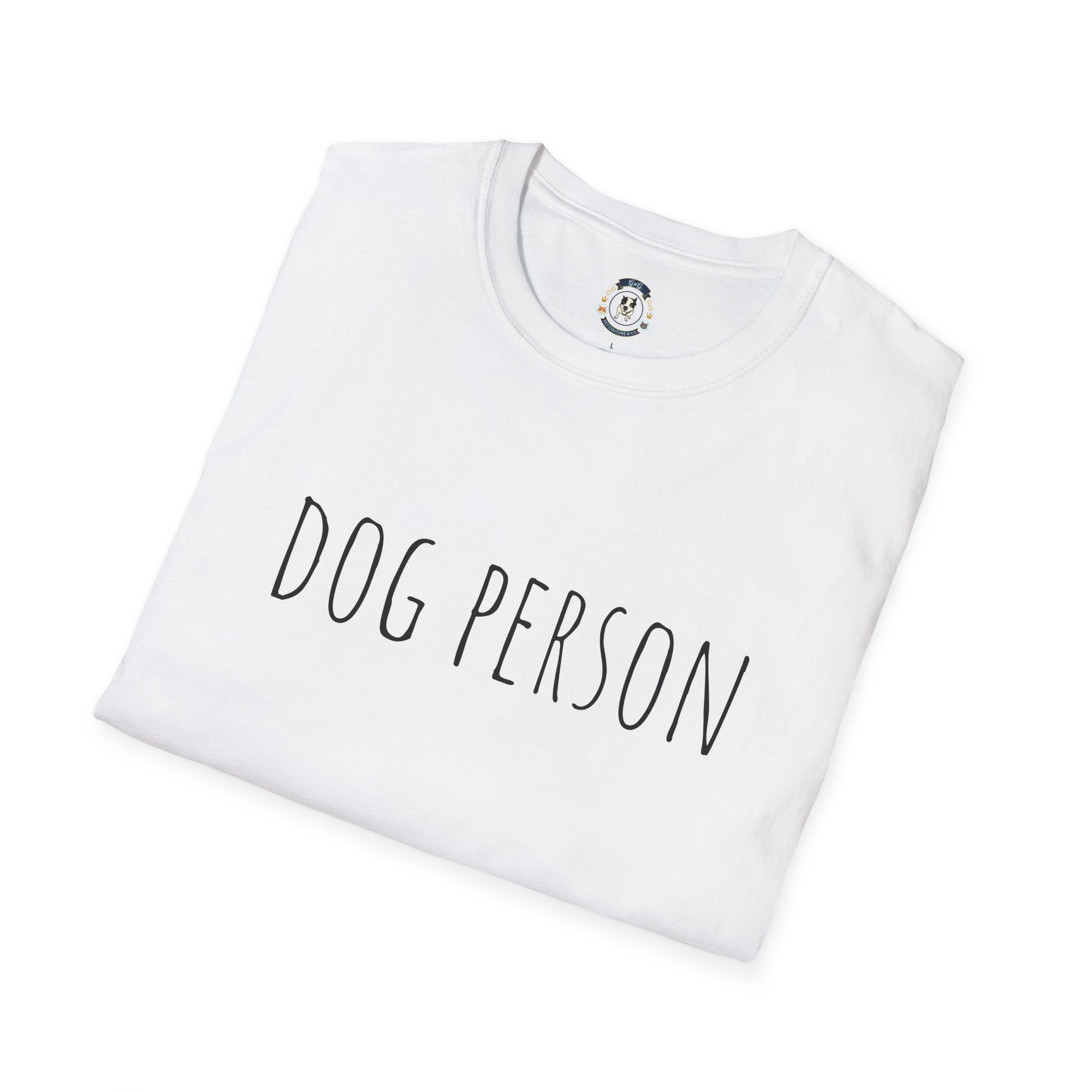 Dog Person T-Shirt – Minimal Script Dog Lover Tee