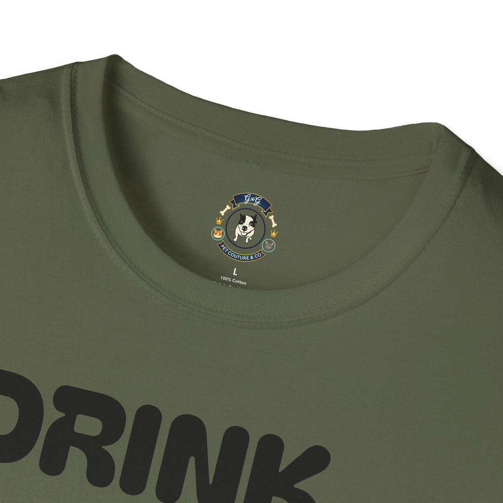 Drink Coffee Save Animals T-Shirt — Paw Print Rescue Tee